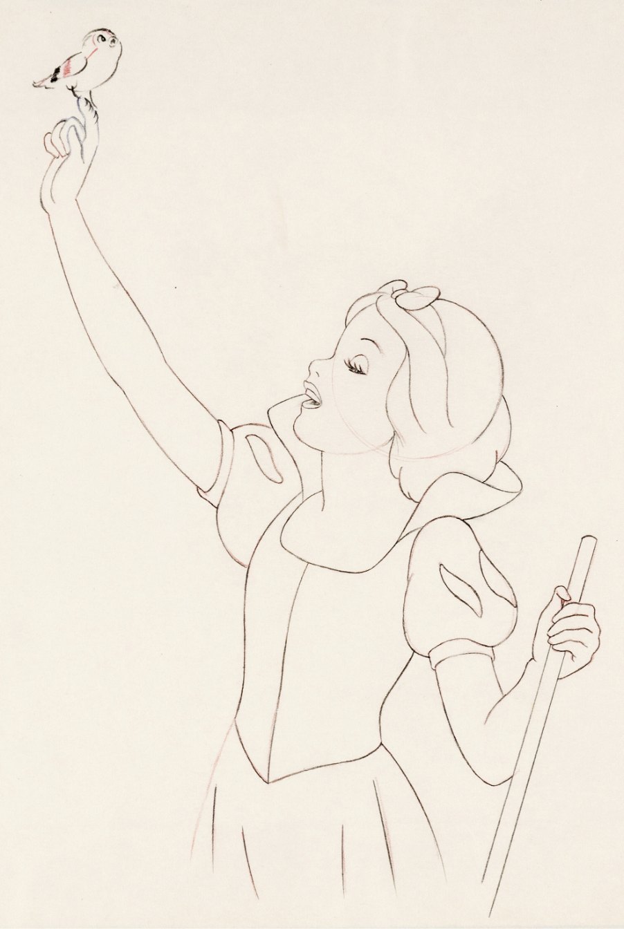 Snow White and the Seven Dwarfs "Whistle While You Work" Snow White Animation Drawing