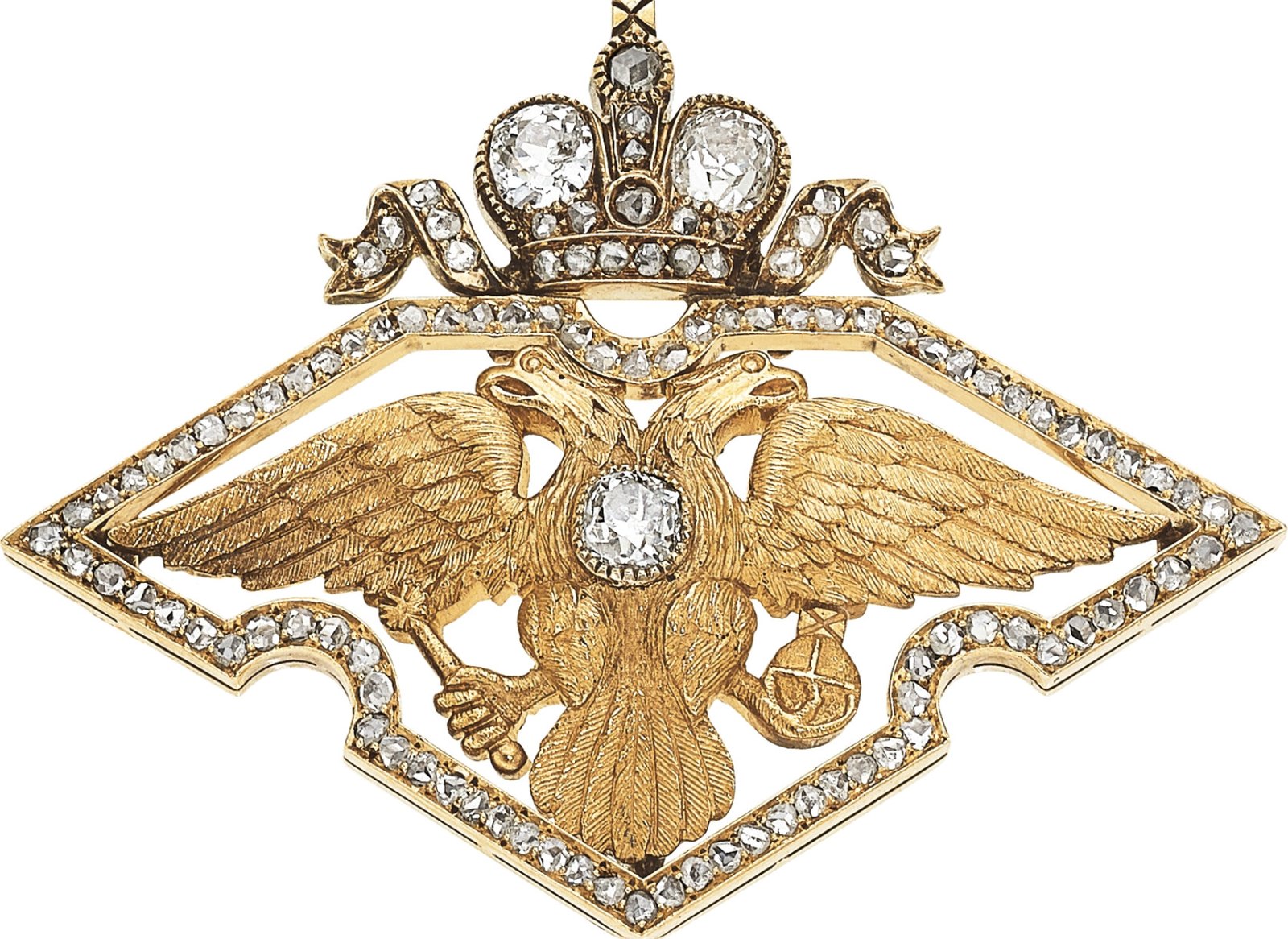 Diamond, Gold Brooch, Faberge