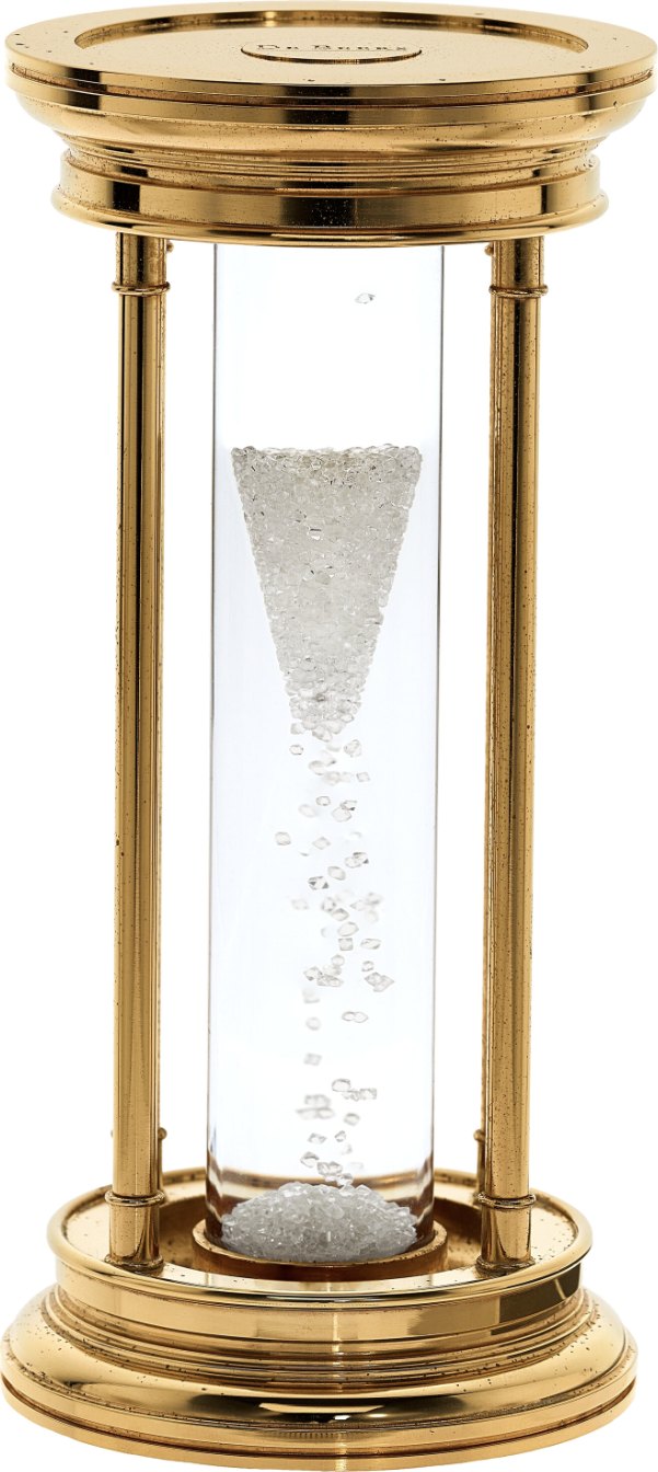 Diamond, Gold Plated Brass Hourglass
