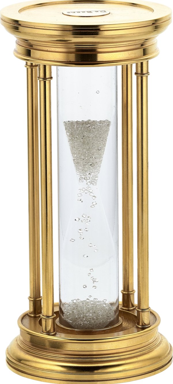 Diamond, Gold Plated Brass Hourglass, De Beers